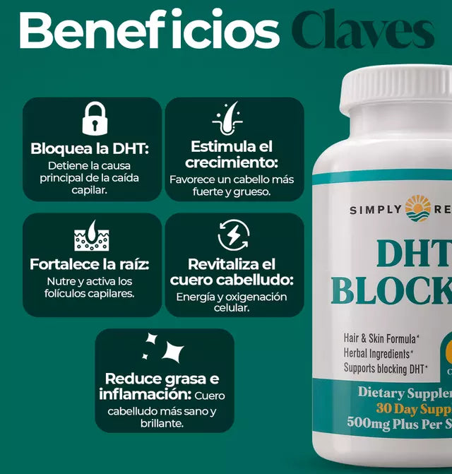 DHT Blocker - La Solución Natural Que Detiene la Caída Capilar
